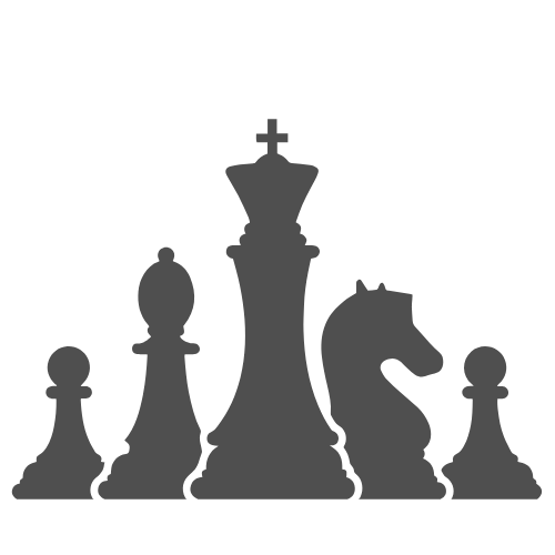 "Ícone do programa HANDS: Peças de xadrez, representando a estratégia e a execução de profissionais especializados."