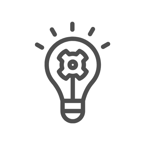 "Ícone do programa HUBNEWS: Lâmpada acesa com rede, representando a divulgação de conteúdos e desenvolvimento profissional."